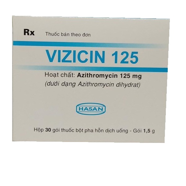 Vizicin Azithromycin 125mg Hasan (H/30gói/1.5g)