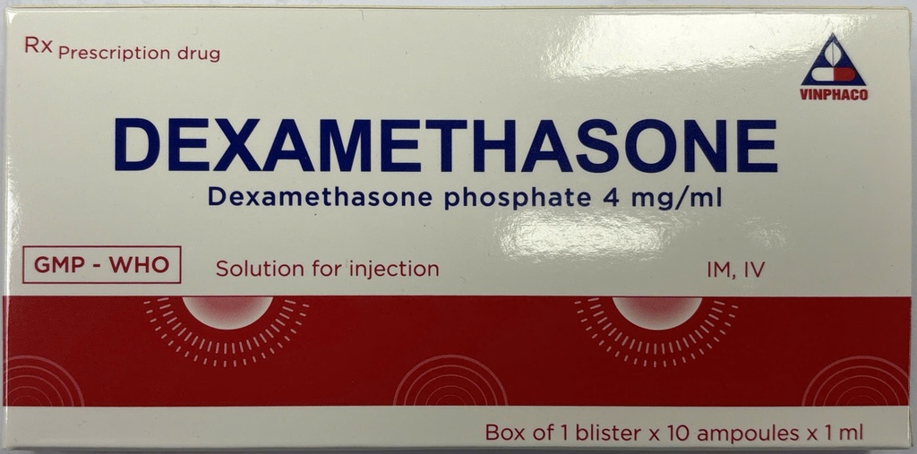  Dexamethasone 4mg/Ml Vĩnh Phúc (H/10o/1ml)