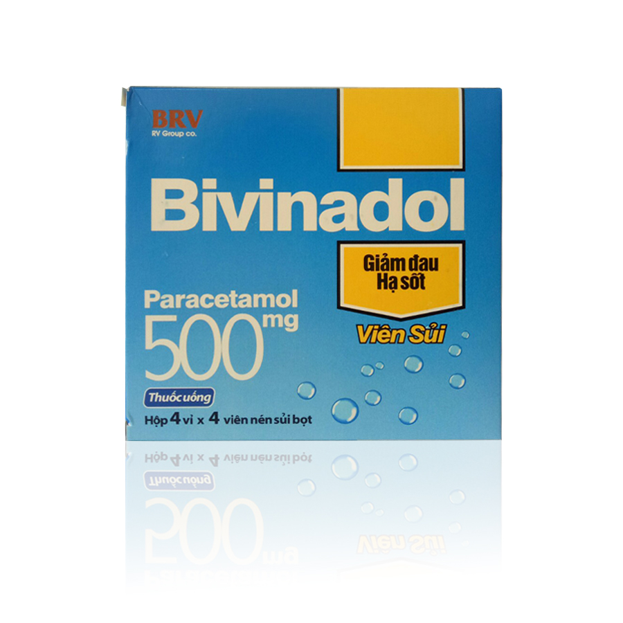 Bivinadol Paracetamol 500mg sủi BV Pharma (H/16v)
