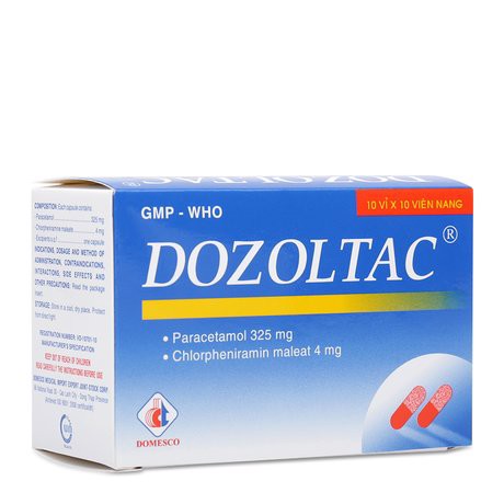 Dozoltac Paracetamol 325mg Đồng Tháp (H/100v)