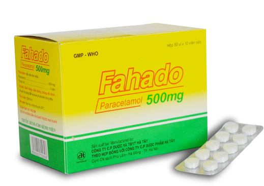 Fahado Paracetamol 500mg Hà Tây (H/500v)