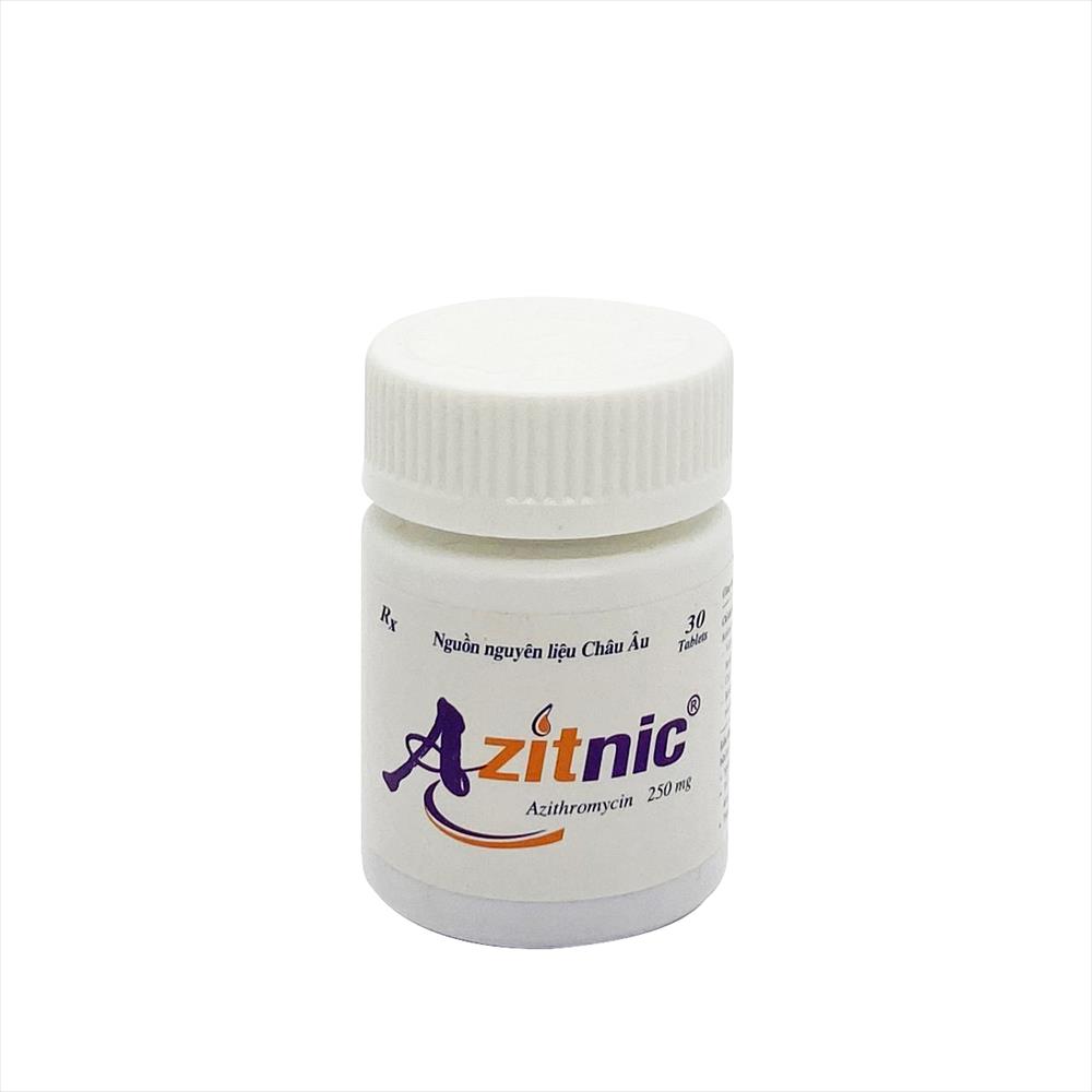 Azitnic azithromycin 250mg NIC (Lọ/30v)