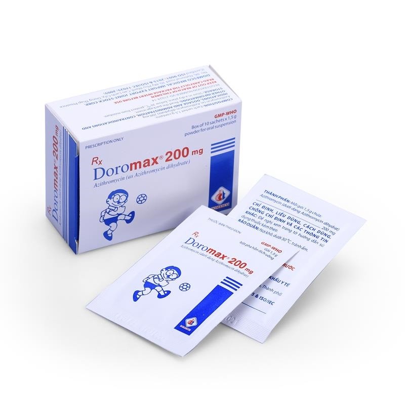 Doromax Azithromycin 200mg Đồng Tháp (H/10g/1.5g) 