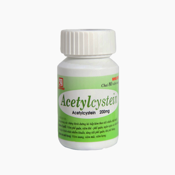 Acetylcystein 200mg DP 2/9 Nadyphar (Lọ/80v)