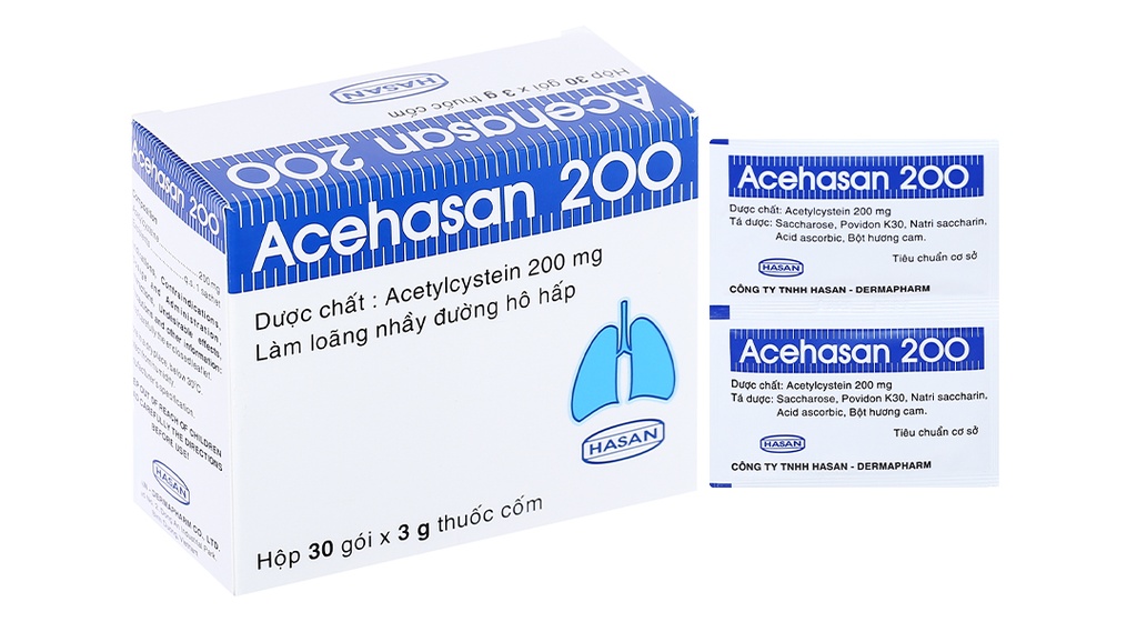 Acehasan acetylcystein 200mg Hasan (H/30gói)