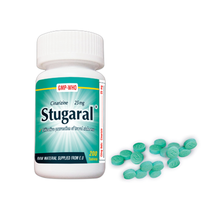 Stugaral Cinarizine 25mg NIC (Lọ/200v)