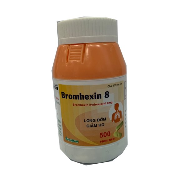 Bromhexin 8mg Vacopharm (Lọ/500v) (Cam)