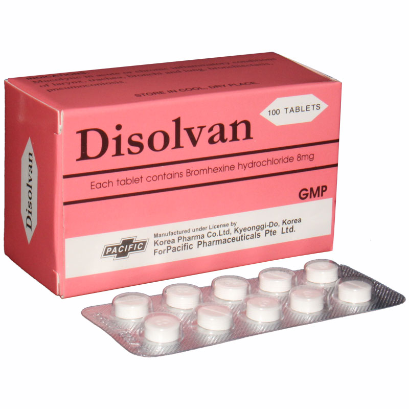 Disolvan Bromhexine 8mg Mekophar (H/200v) date 09/2025