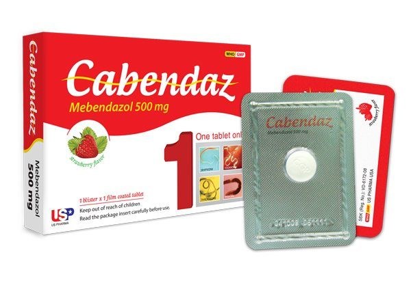 Cabendaz Mebendazol 500mg USP (Cọc/10h/1v)