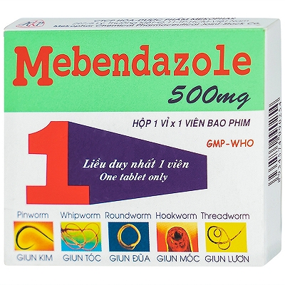 Mebendazole 500mg Mekophar (H/1v)