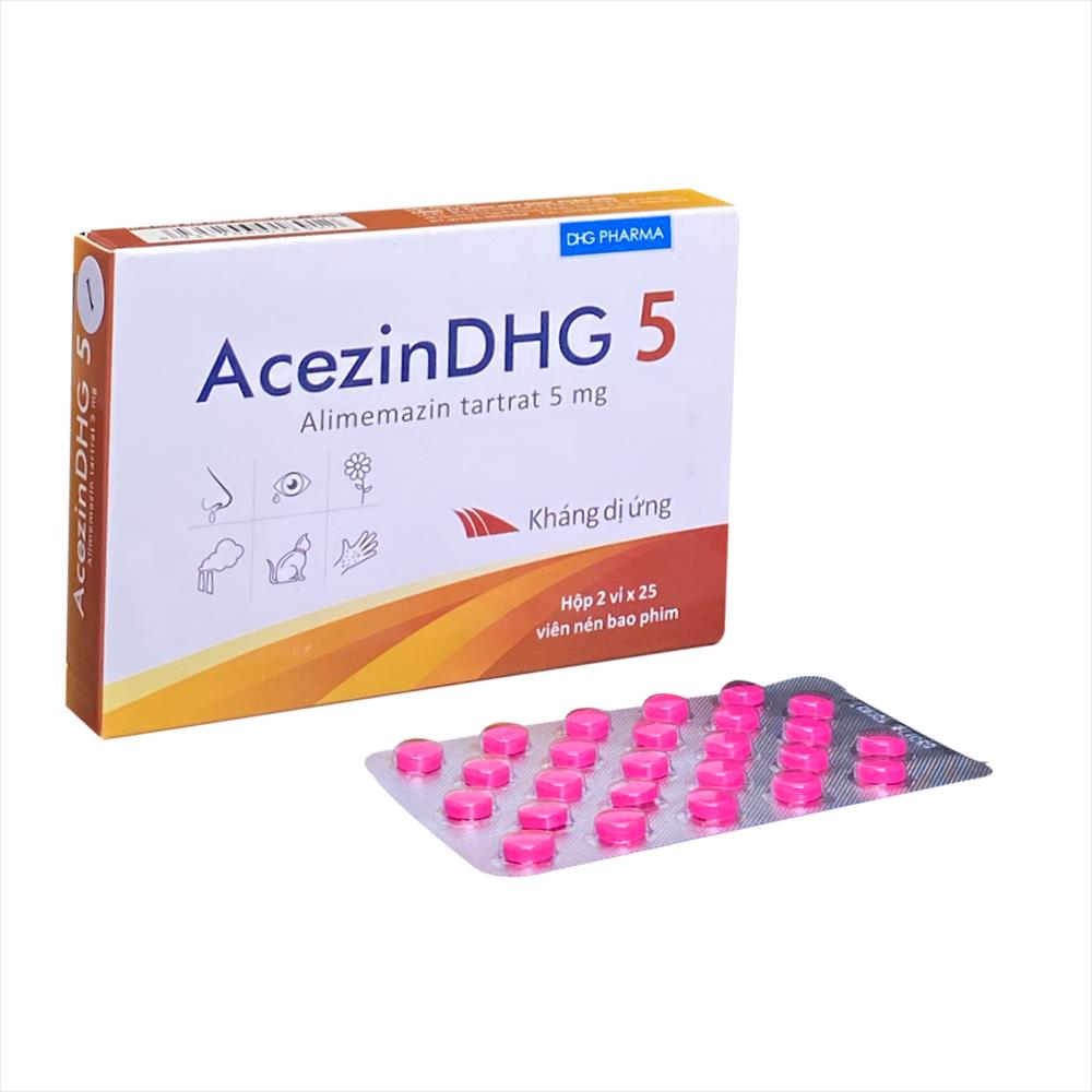Acezin Alimemazin 5mg DHG Hậu Giang (H/50v)