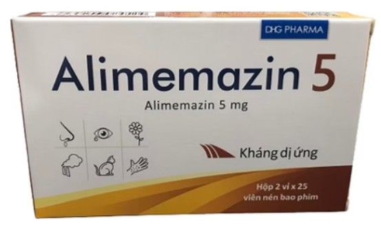 Alimemazin 5mg DHG Hậu Giang (H/50v)