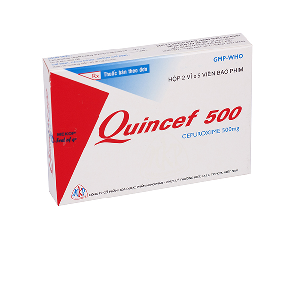 Quincef Cefuroxime 500mg Mekophar (H/10v)