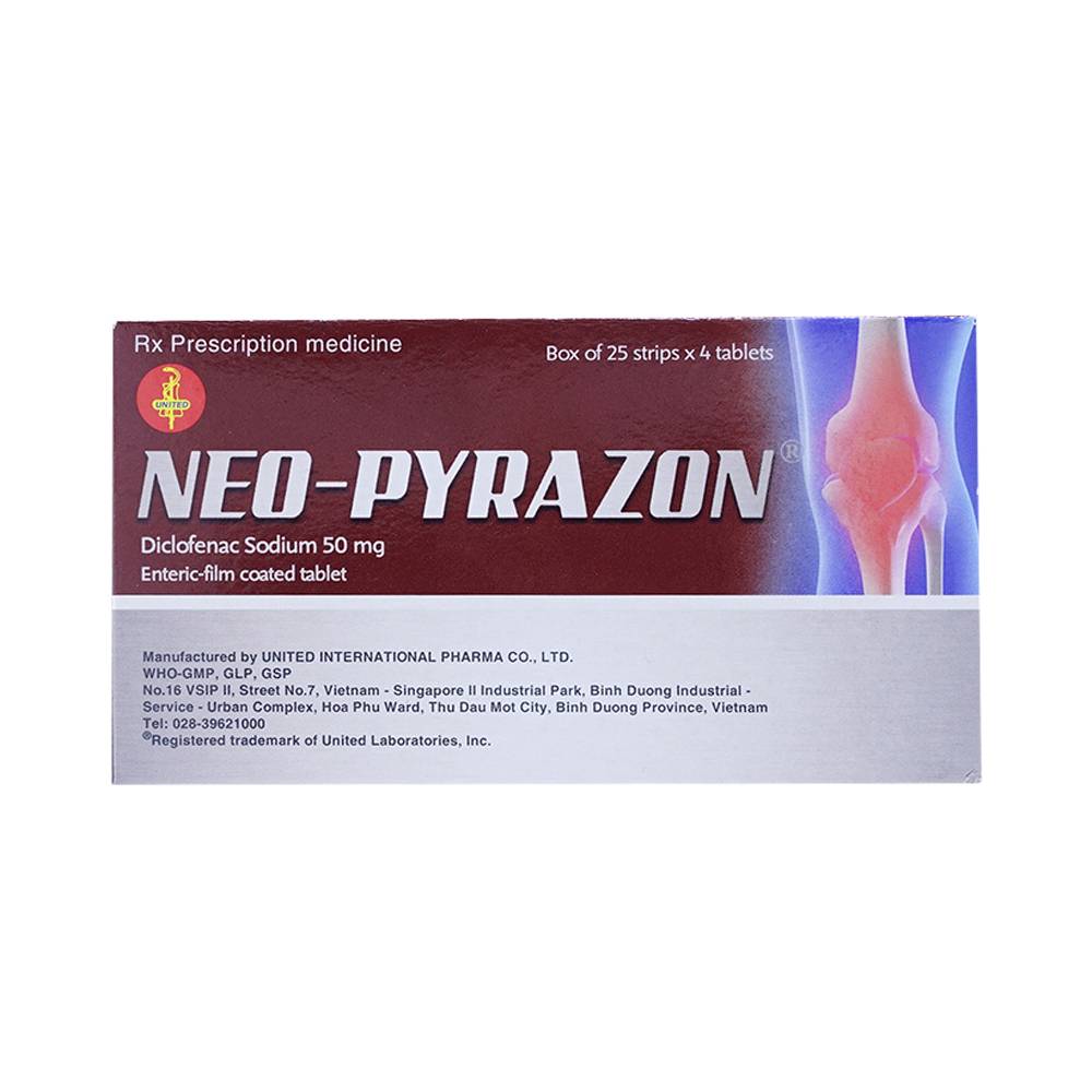 Neo Pyrazon Diclofenac 50mg United (H/100v)