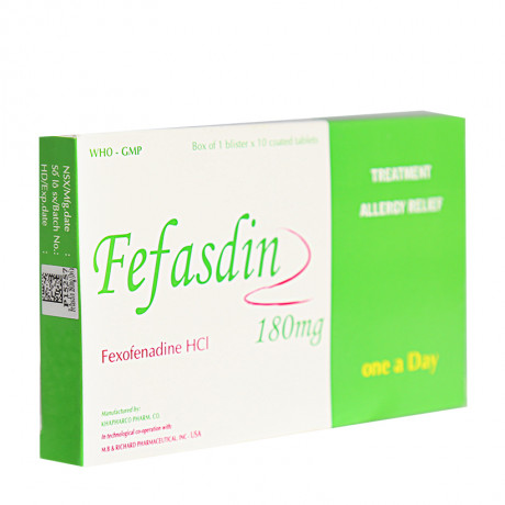 Fefasdin fexofenadin 180mg Khánh Hòa (H/30v)