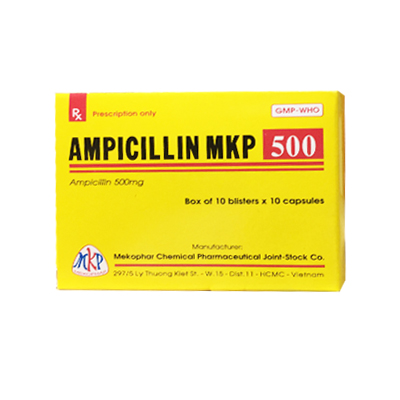 Ampicillin 500mg Mekophar (H/100v)