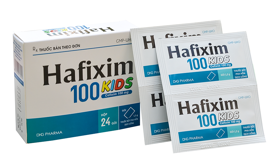 Hafixim Kids Cefixim 100mg Hậu Giang (H/24gói/1.5g)