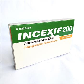 Incexif Cefixime 200mg Ấn Độ (H/10v)