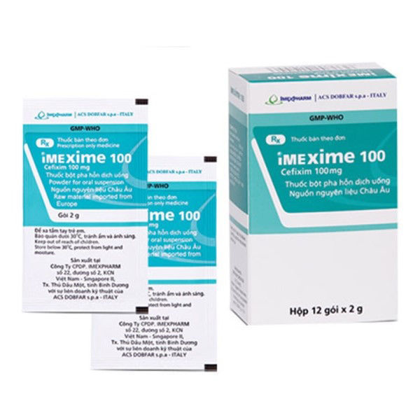 Imexime Cefixim 100mg Imexpharm (H/12gói)