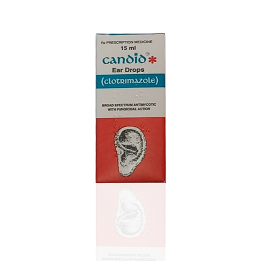 Candid Clotrimazole 1% nhỏ tai Glenmark Ấn Độ (Lọ/15ml)  