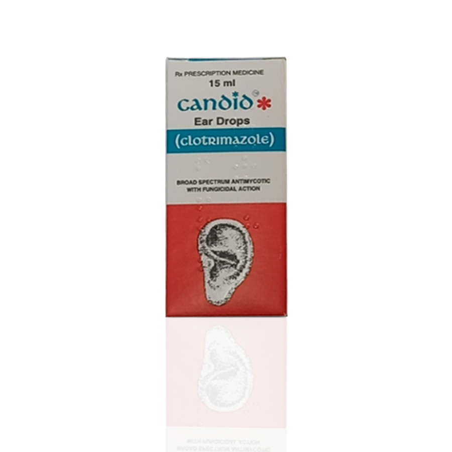 Candid Clotrimazole 1% nhỏ tai Glenmark Ấn Độ (Lọ/15ml) 