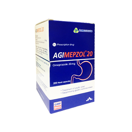 Agimepzol Omeprazole 20mg Agimexpharm (Lọ/200v)