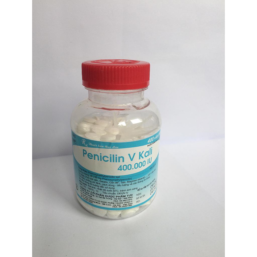 Penicilin V Kali 400.000 IU TW2 Dopharma (Lọ/400v)