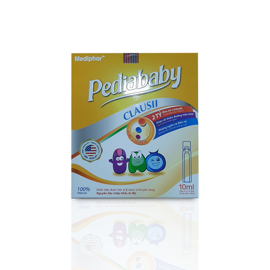 Pediababy Clausii men tiêu hóa 10ml Mediphar (H/20o/10ml)