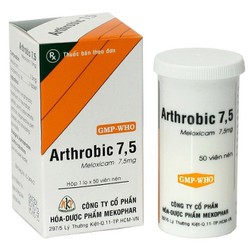 Arthrobic Meloxicam 7.5mg Mekophar (Lọ/50v)