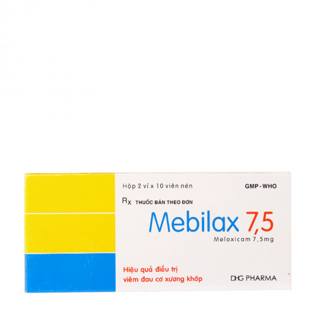 Mebilax 7.5mg DHG Hậu Giang (H/20v)