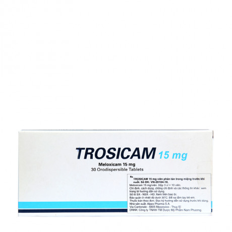 Trosicam Meloxicam 15mg Alpex Thụy Sĩ (H/30v)