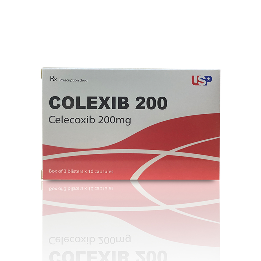 Colexib 200 Celecoxib 200mg đỏ USP (H/30v) 