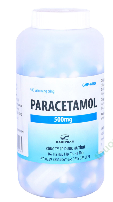 Paracetamol 500mg Hà Tĩnh (Lọ/500v)