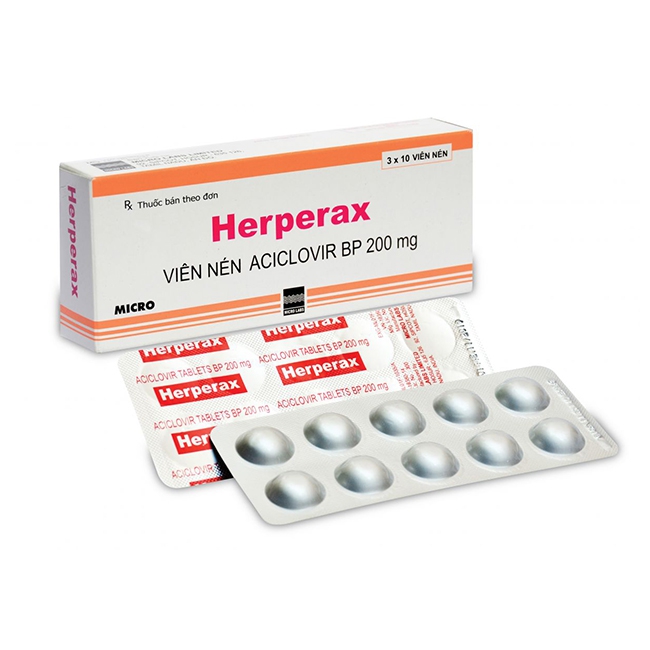 Herperax Acyclovir 200mg Micro (H/30v) date 08/2024