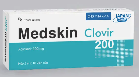 Medskin Acyclovir 200mg DHG Hậu Giang (H/50v)