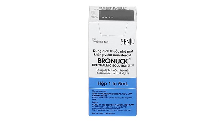 Bronuck Ophthalmic 0,1% nhỏ mắt Senju Nhật (Lọ/5ml) Date 10/2025