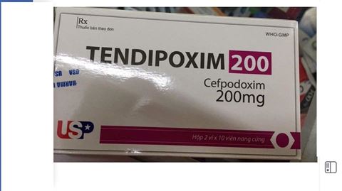 Tendipoxim Cefpodoxim 200mg Viên Nang Cứng USP (H/20v)