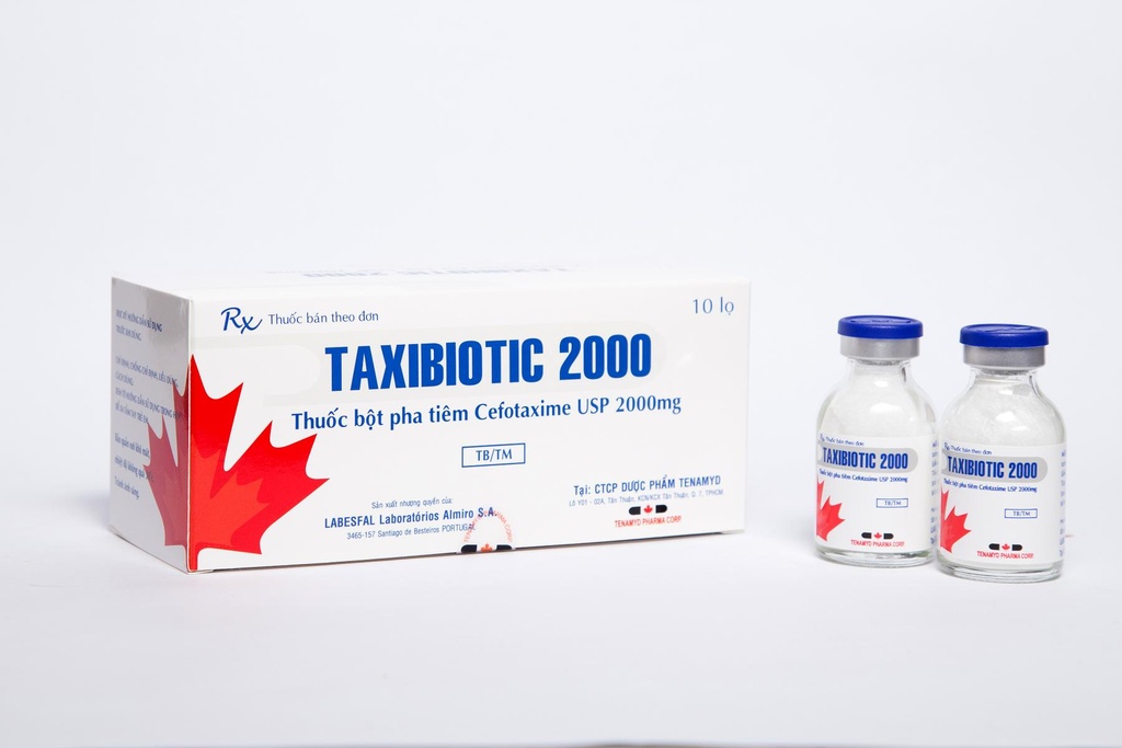Taxibiotic Cefpodoxime 2000mg bột pha tiêm Tenamyd (H/10lọ)