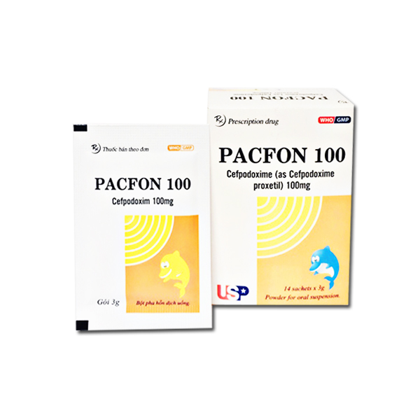 Pacfon Cefpodoxim 100mg USP (H/14gói/3g)