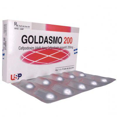 Goldasmo Cefpodoxim 200mg USP (H/10v)