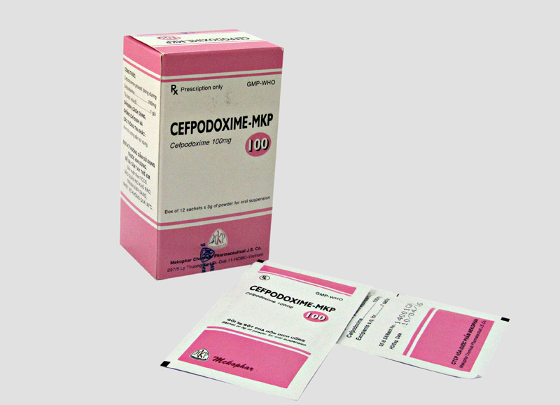 Cefpodoxime 100mg Mekophar (H/12gói/3g)