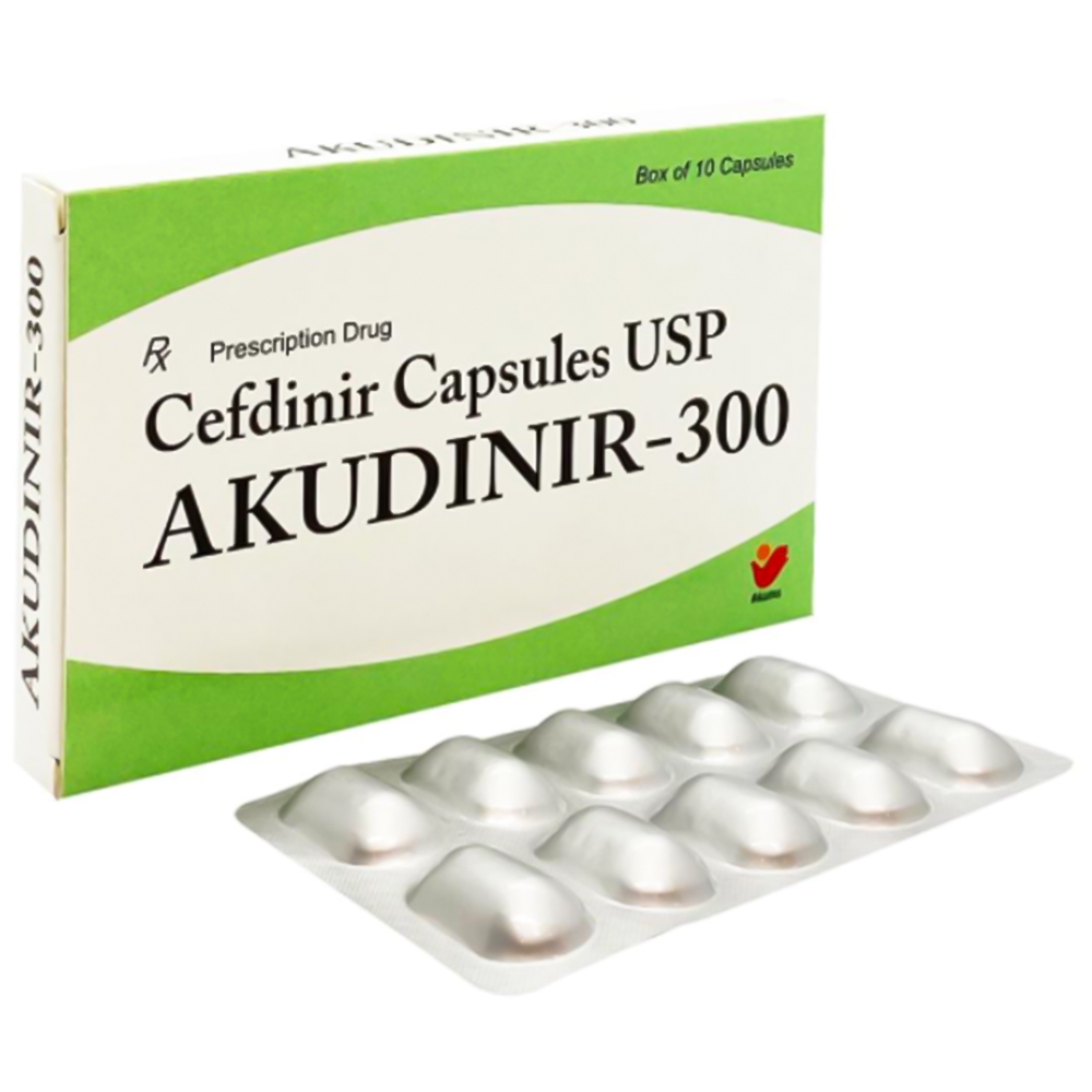 Akudinir Cefdinir 300mg Akums Ấn Độ (H/10v) date 11/2025