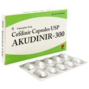 [T04762] Akudinir Cefdinir 300mg Akums Ấn Độ (H/10v) date 11/2025