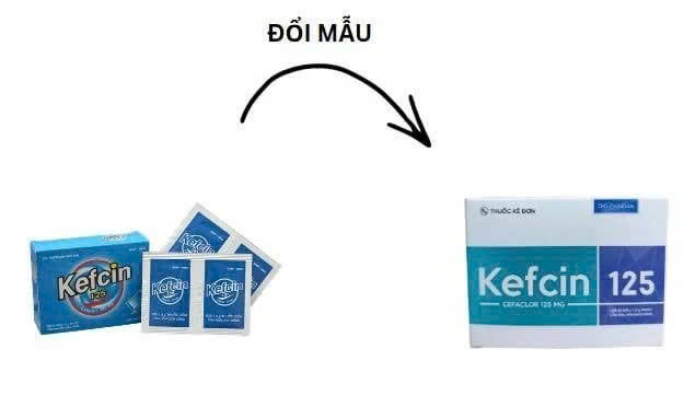 Kefcin Cefaclor 125mg DHG Hậu Giang (H/24gói/1.5g) 