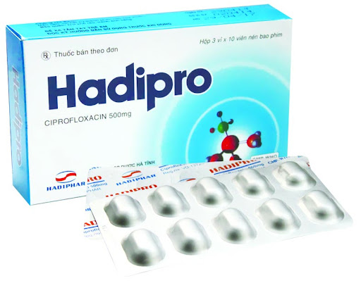 Hadipro Ciprofloxacin 500mg Hà Tĩnh (H/30v)
