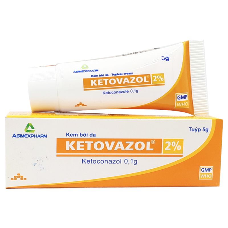 Ketovazol Ketoconazol 2% Agimexpharm (Tuýp/5g)