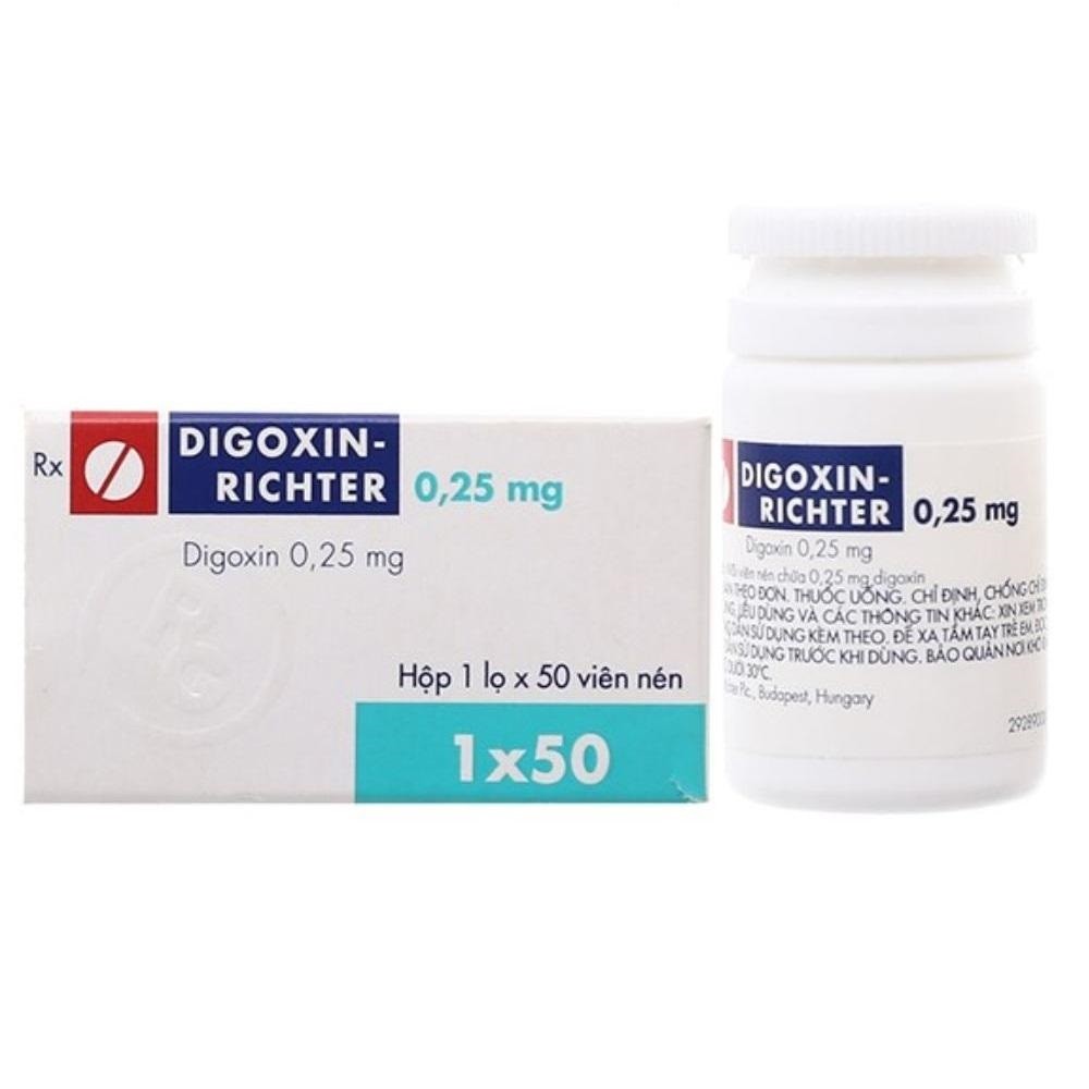 Digoxin Richter 0.25mg Gedeon Richter Hungary (Lọ/50v)