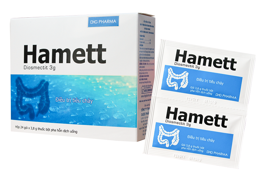 Hamett Diosmectit 3g DHG Hậu Giang (H/24gói/3.8g)