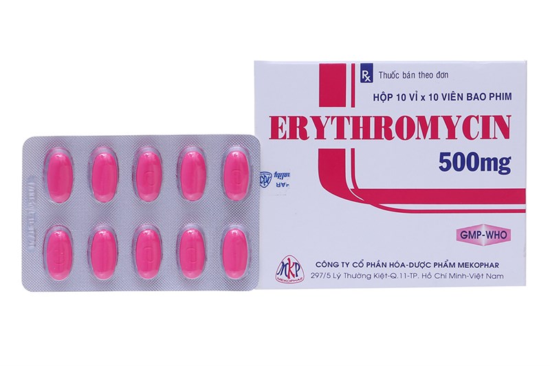 Erythromycin 500mg Mekophar (H/100v)