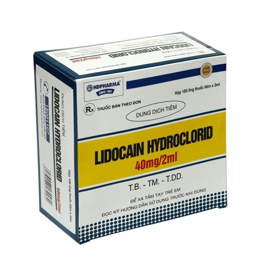 Lidocain 40mg/2ml Hải Dương (H/100o/2ml)